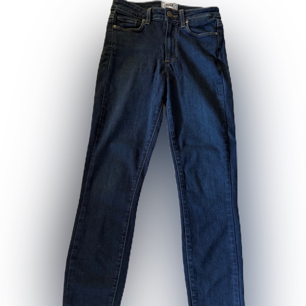 PAIGE Women’s Hoxton Ankle Dark Jeans. Size 25